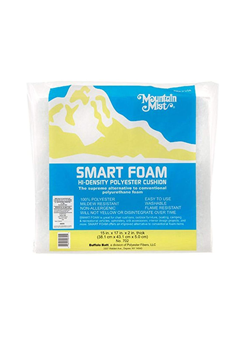 Mountain Mist Smart Foam Cushion Polyester White 15x17x2inch