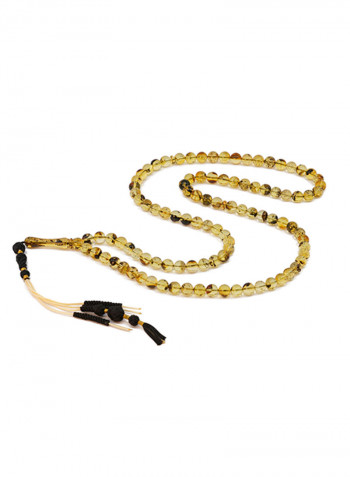 Yellow Natural Amber Prayer Beads Misbaha