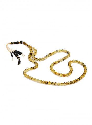 Yellow Natural Amber Prayer Beads Misbaha
