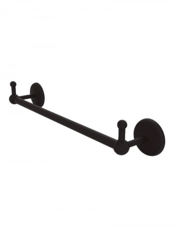 Integrated Hooks Towel Bar Black 36inch