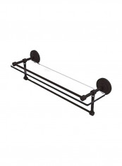 Gallery Towel Bar Glass Shelf Clear/Black 22inch reviews Gallery Towel Bar Glass Shelf Clear/Black 22inch
