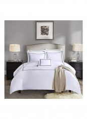 4-Piece Duvet Cover Set White/Black Full/Queen reviews 4-Piece Duvet Cover Set White/Black Full/Queen