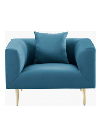 1-Seater Sofa With Cushion Blue 101 x 86cm