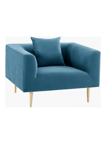 1-Seater Sofa With Cushion Blue 101 x 86cm