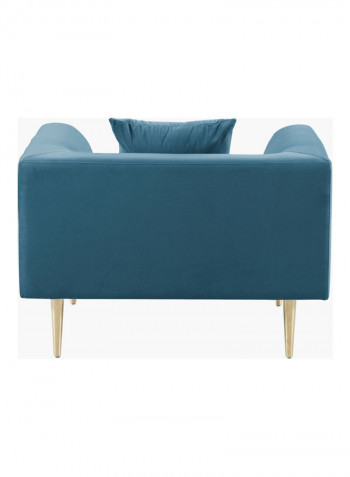 1-Seater Sofa With Cushion Blue 101 x 86cm