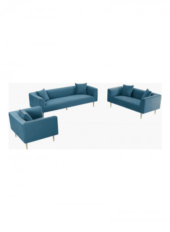 1-Seater Sofa With Cushion Blue 101 x 86cm