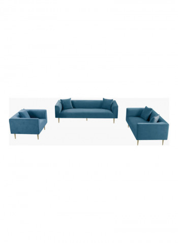 1-Seater Sofa With Cushion Blue 101 x 86cm