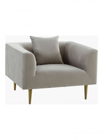 1-Seater Sofa With Cushion Grey 101 x 86cm