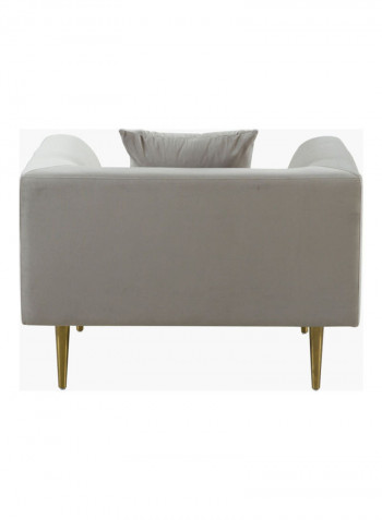 1-Seater Sofa With Cushion Grey 101 x 86cm
