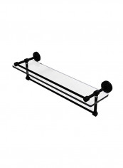 Gallery Towel Bar Glass Shelf Black 22inch reviews Gallery Towel Bar Glass Shelf Black 22inch