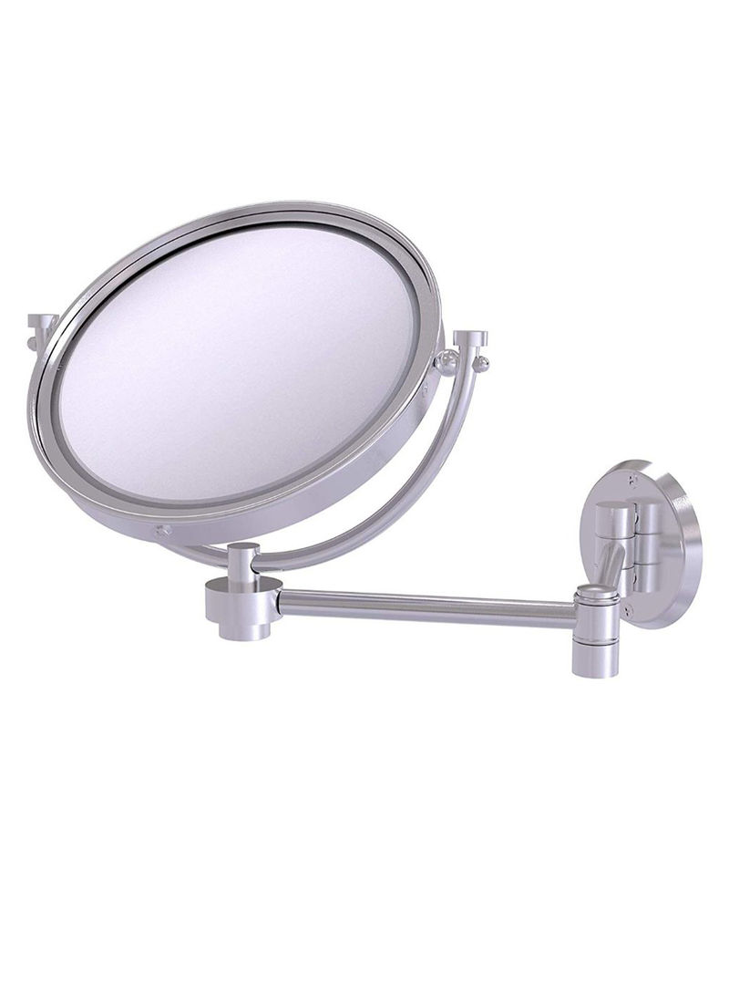 Wall Mounted Extending Make-Up Mirror Silver