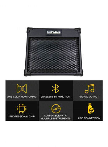 Portable Bluetooth Amplifier Speaker I5782-A Black