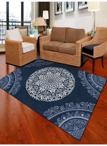Ethnic Pattern Living Room Carpet Blue 200x300centimeter