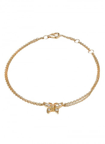 18K Gold Diamond Chain Bracelet