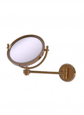 Double Sided Wall Mounted Make-Up Mirror Brown/Silver 8inch