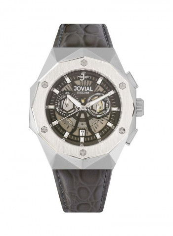 Men's Leather Analog Watch 1505GSLC60E