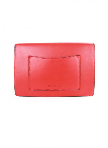 Twist Leather Cross Body Bag Red