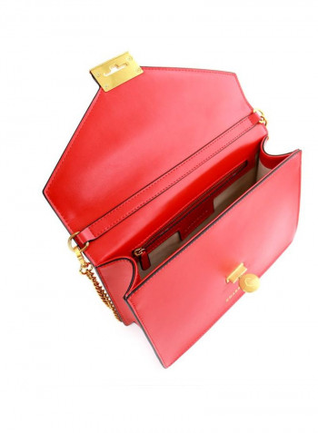 Twist Leather Cross Body Bag Red