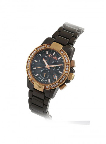 Women's Casual Ceramic Chronograph Wrist Watch 4738 LCXC 10-Z