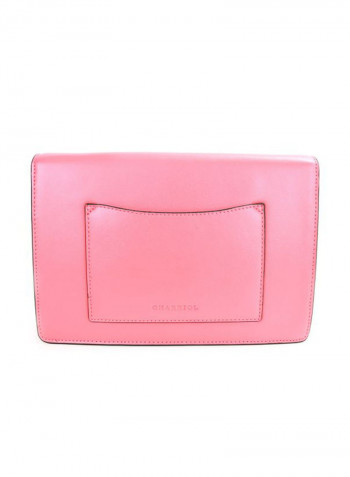 Twist Leather Cross Body Bag Coral