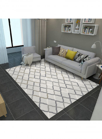 Geometry Living Room Carpet Grey/White 180x280centimeter