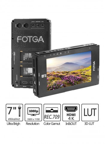 Full HD Monitor 7inch Black