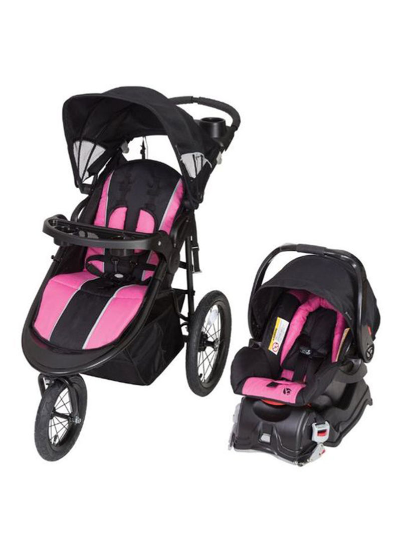 Cityscape Stroller With Car Seat - Rose/Black