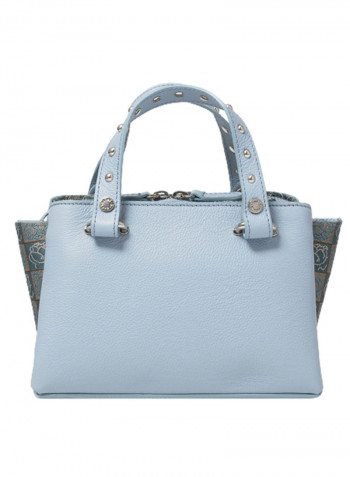Asia Round Rivet Detail Shoulder Bag Blue/Grey
