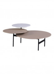Mdf Coated Coffee Table Beige/Grey/Black 1255x450x855centimeter