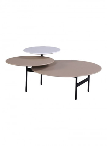 Mdf Coated Coffee Table Beige/Grey/Black 1255x450x855centimeter