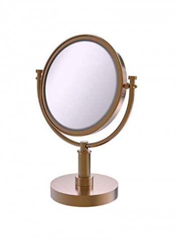 Double Face Make-Up Mirror Gold 8inch