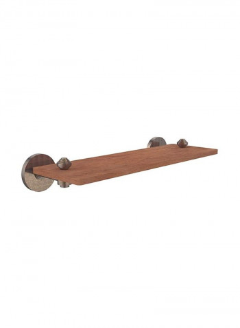 South Beach Collection Wood Shelf Brown/Gold 22inch