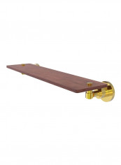 Washington Square Collection Wood Shelf Brown/Gold 22inch