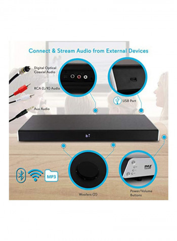 Bluetooth TV Soundbar System Kit PSBV620BT Black