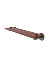 Tribecca Collection Wall Mounted Wood Shelf Brown/Silver 22inch