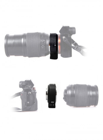 Auto Focus Vr Adjustable Aperture Exposure Adapter Ring Black/Silver