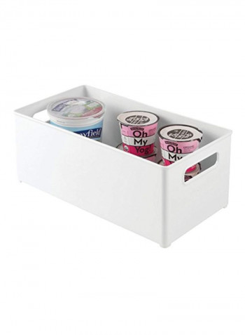 Refrigerator Storage Organizer Bin White 14.5x6x8inch