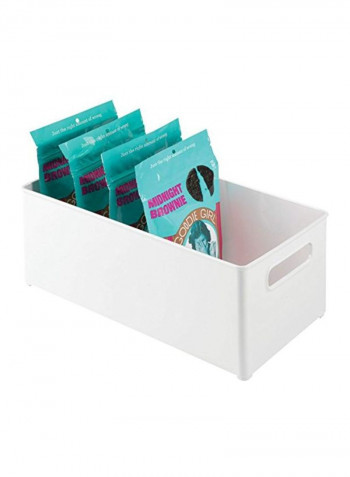 Refrigerator Storage Organizer Bin White 14.5x6x8inch