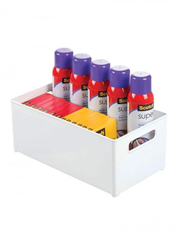 Refrigerator Storage Organizer Bin White 14.5x6x8inch