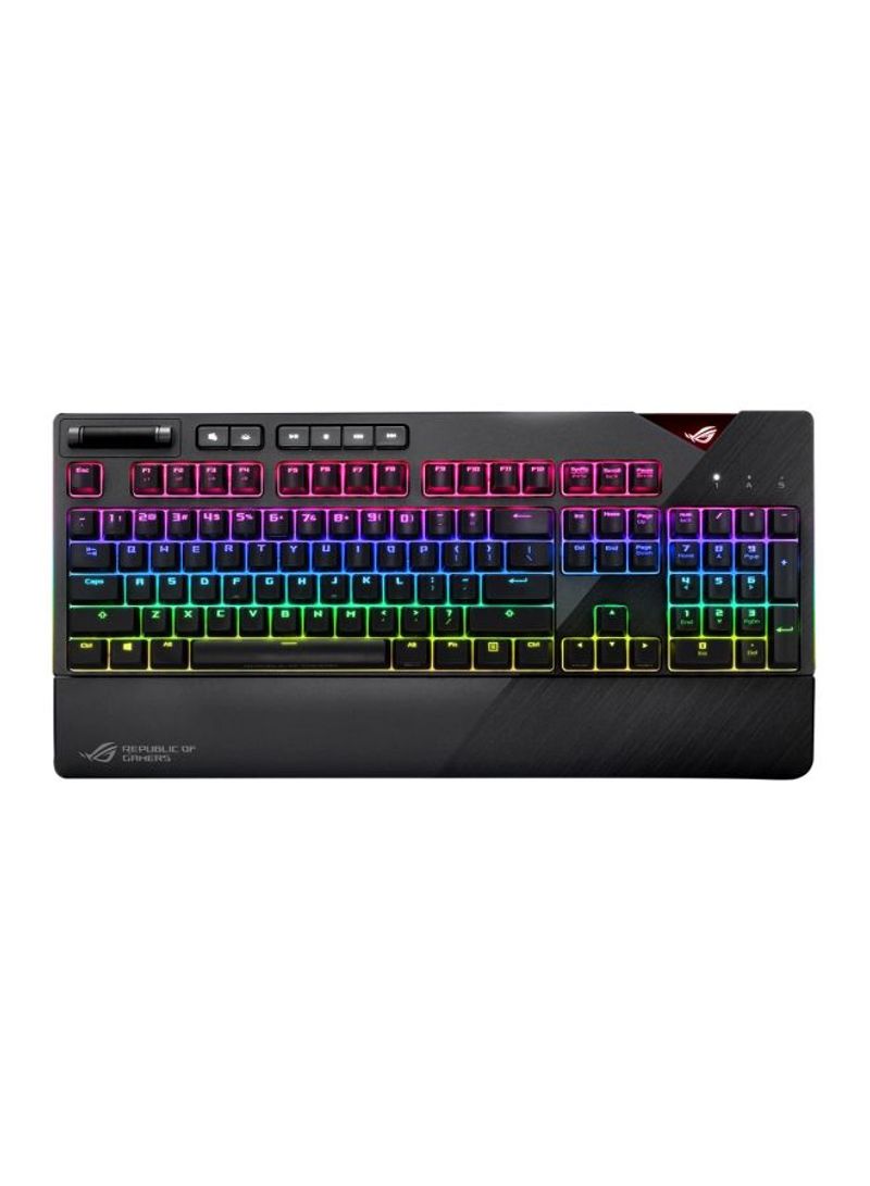 Strix Flare Mechanical Gaming Keyboard With Detachable Wrist Rest Black