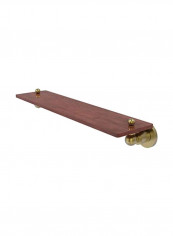 Astor Place Collection Wood Shelf Brown/Gold 22inch