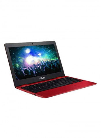 Chromebook C223NA-DH02 With 11.6-Inch Display, Celeron N3350 Processor/4GB RAM/32GB eMMC Storage/Intel HD Graphics Red/Black