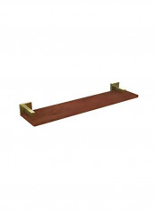 Montero Collection Wood Shelf Brown/Yellow 22inch