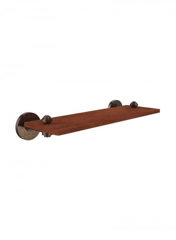 South Beach Collection Wood Shelf Brown/Gold 22inch