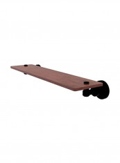 Washington Square Collection Solid IPE Ironwood Wood Shelf Brown/Black 22x5x2.5inch