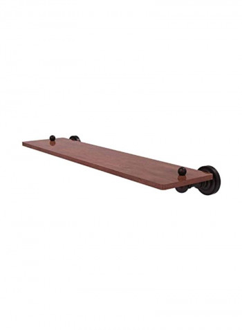 Dottingham Collection Wall Mounted Wood Shelf Brown/Black 22inch