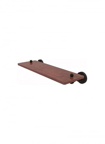 South Beach Collection Wooden Bathroom Shelf Brown 22inch