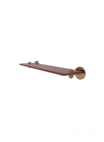 Tango Collection Wooden Bathroom Shelf Brown 22inch