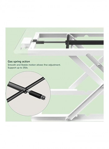 Height Adjustable Desktop Workstation أبيض