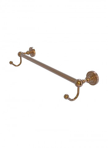 Dottingham Collection Towel Bar With Integrated Hooks Gold 36inch